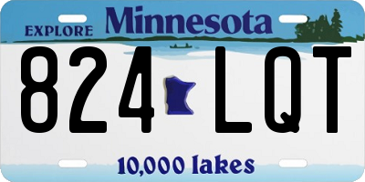 MN license plate 824LQT