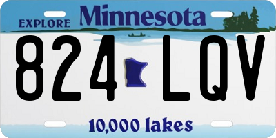 MN license plate 824LQV