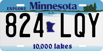 MN license plate 824LQY