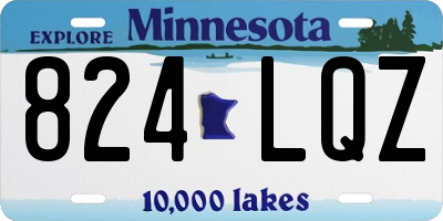 MN license plate 824LQZ