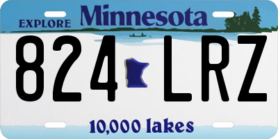 MN license plate 824LRZ