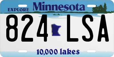 MN license plate 824LSA
