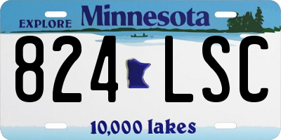 MN license plate 824LSC