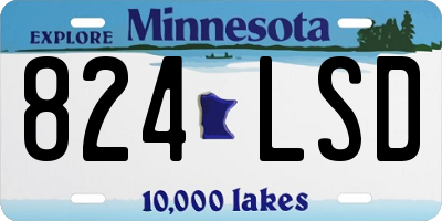 MN license plate 824LSD