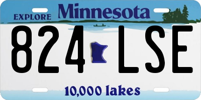MN license plate 824LSE