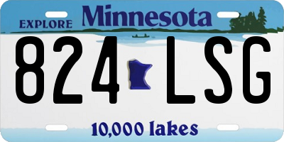 MN license plate 824LSG