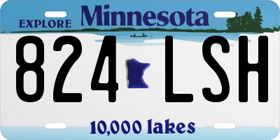 MN license plate 824LSH