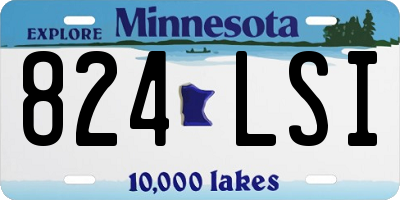 MN license plate 824LSI