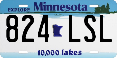 MN license plate 824LSL