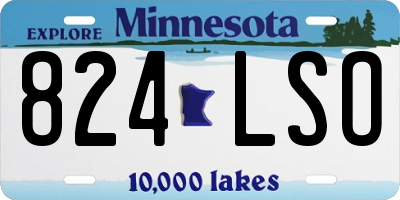 MN license plate 824LSO