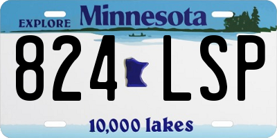 MN license plate 824LSP