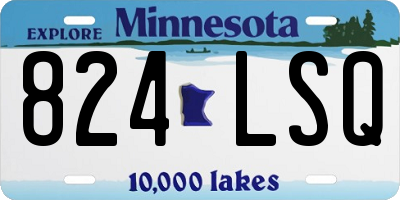 MN license plate 824LSQ