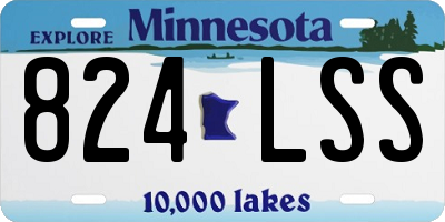 MN license plate 824LSS