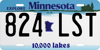 MN license plate 824LST
