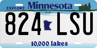 MN license plate 824LSU