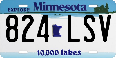MN license plate 824LSV