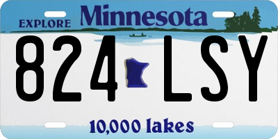 MN license plate 824LSY