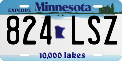 MN license plate 824LSZ