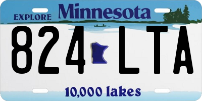 MN license plate 824LTA