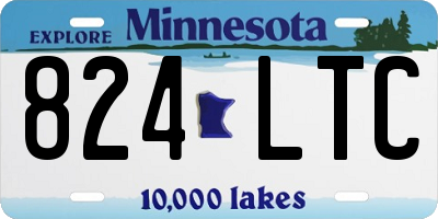 MN license plate 824LTC