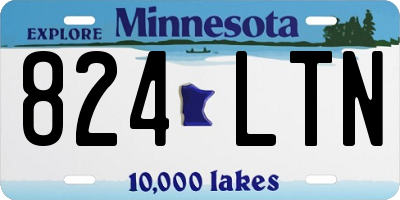 MN license plate 824LTN