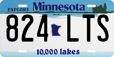 MN license plate 824LTS
