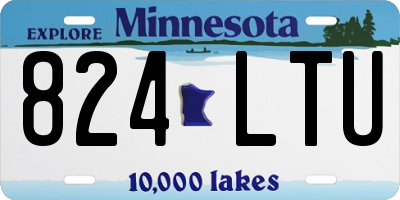 MN license plate 824LTU