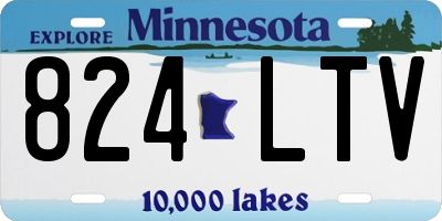 MN license plate 824LTV
