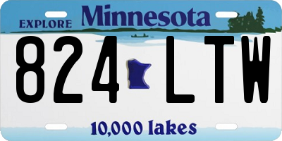 MN license plate 824LTW