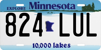 MN license plate 824LUL