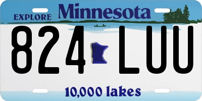 MN license plate 824LUU