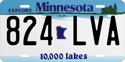 MN license plate 824LVA