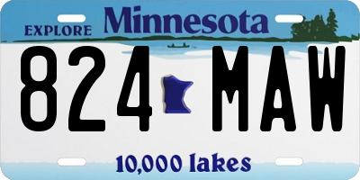 MN license plate 824MAW