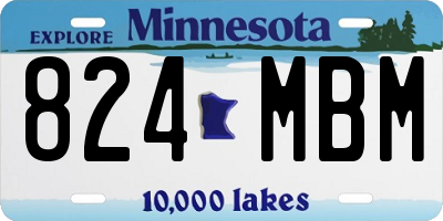 MN license plate 824MBM