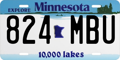 MN license plate 824MBU