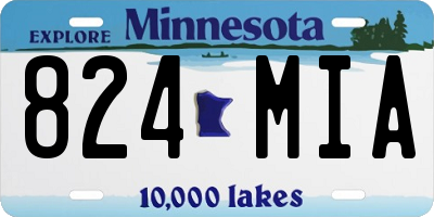 MN license plate 824MIA