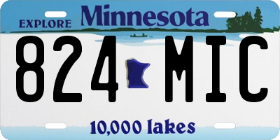MN license plate 824MIC