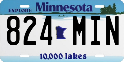 MN license plate 824MIN