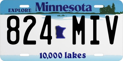 MN license plate 824MIV