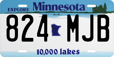 MN license plate 824MJB
