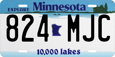 MN license plate 824MJC