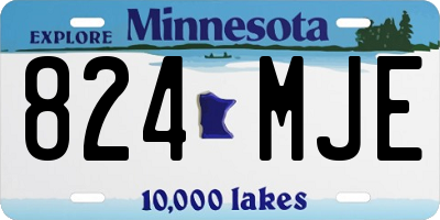 MN license plate 824MJE