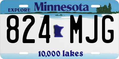 MN license plate 824MJG
