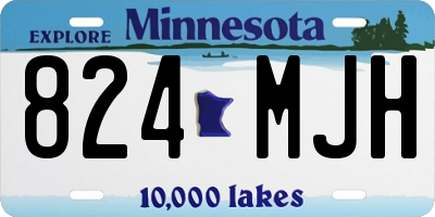 MN license plate 824MJH