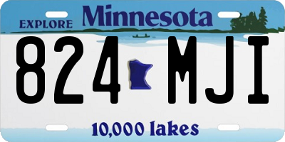 MN license plate 824MJI