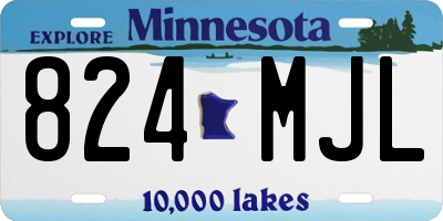 MN license plate 824MJL