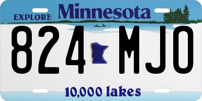 MN license plate 824MJO