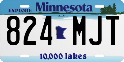 MN license plate 824MJT