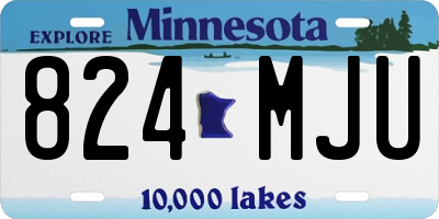 MN license plate 824MJU