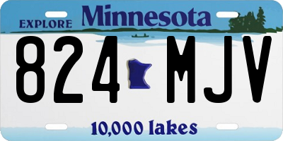 MN license plate 824MJV